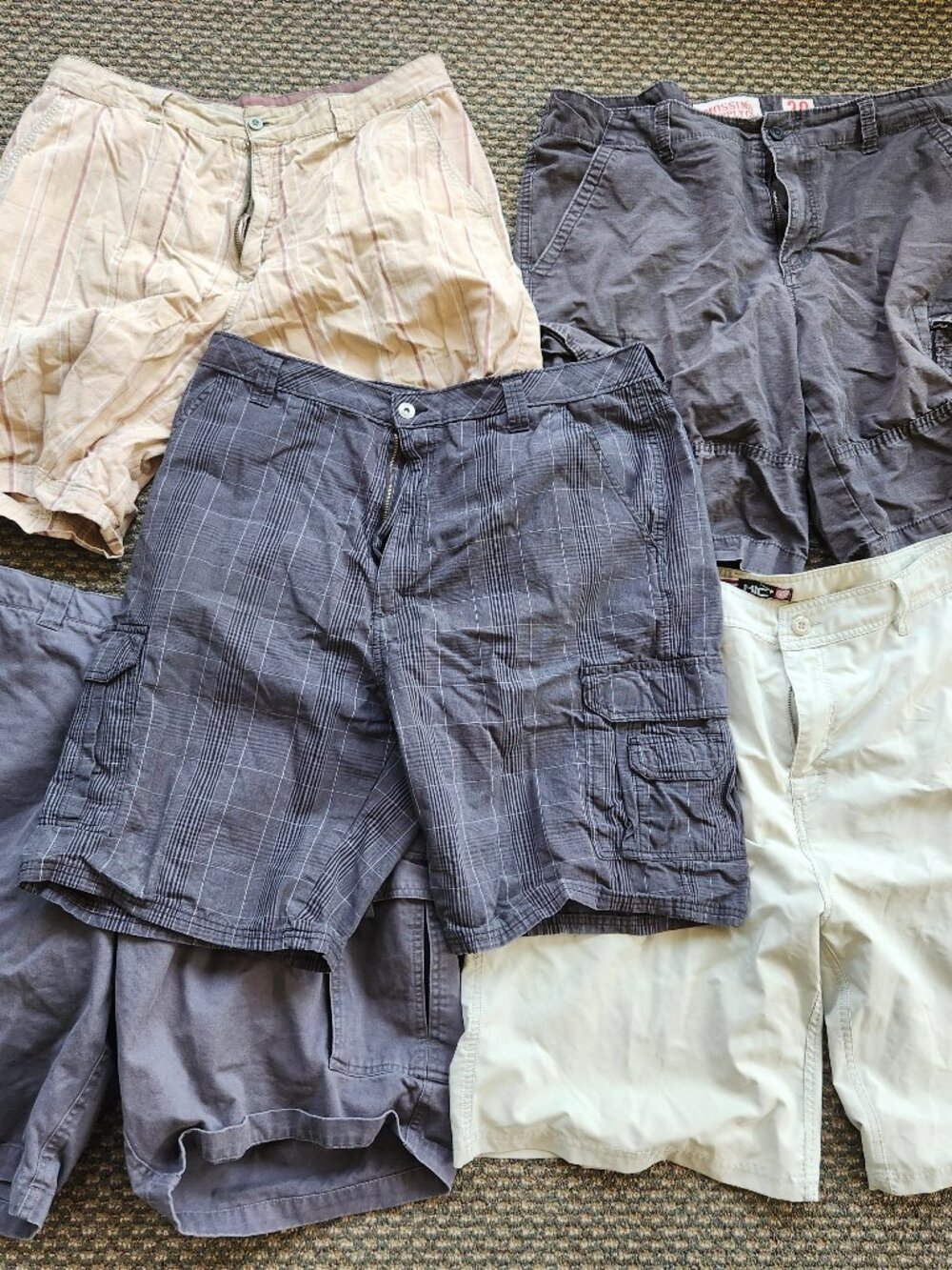 Mens Short Size 38 LOT of 5 Pair Cargo Flat Front Mossimo Army Navy Surf HIC